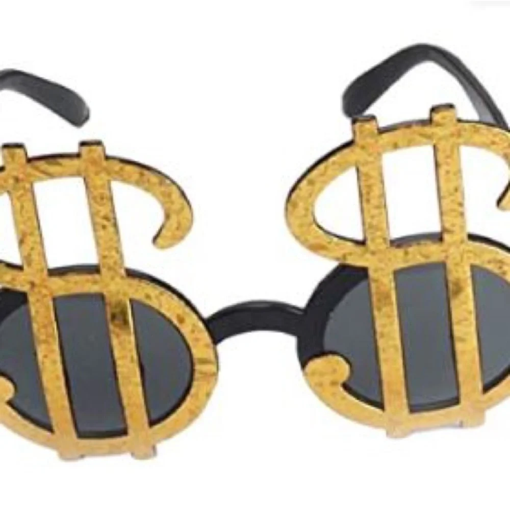 #77 Dollar Sign Sunglasses and Fake Gold Chain 💵